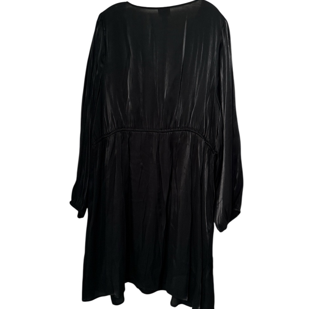 MAKE OFFER 💥HP 💥 Ava & Viv  Black Long Sleeve Midi Dress plus size favorite gift - Picture 9 of 9